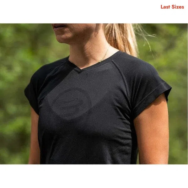 Compressport Training Korte Mouwen T-Shirt Zwart Black Edition Dames