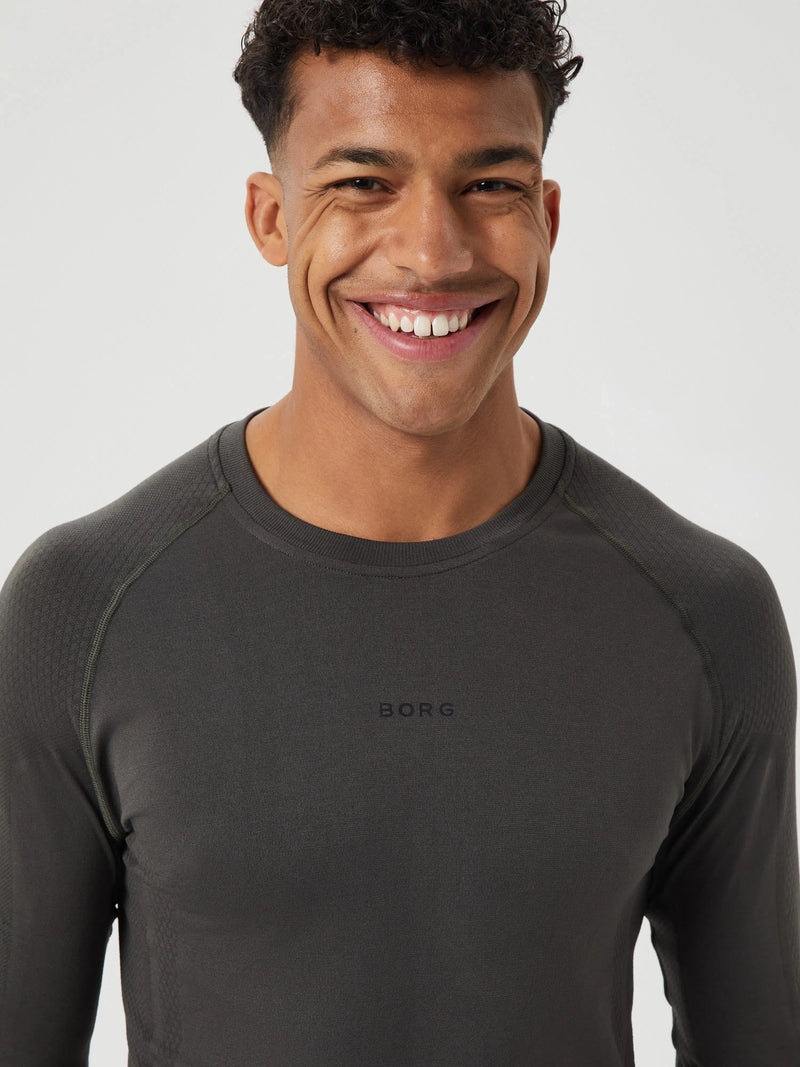 Bjorn Borg Maglietta da corsa a maniche lunghe senza cuciture Uomo