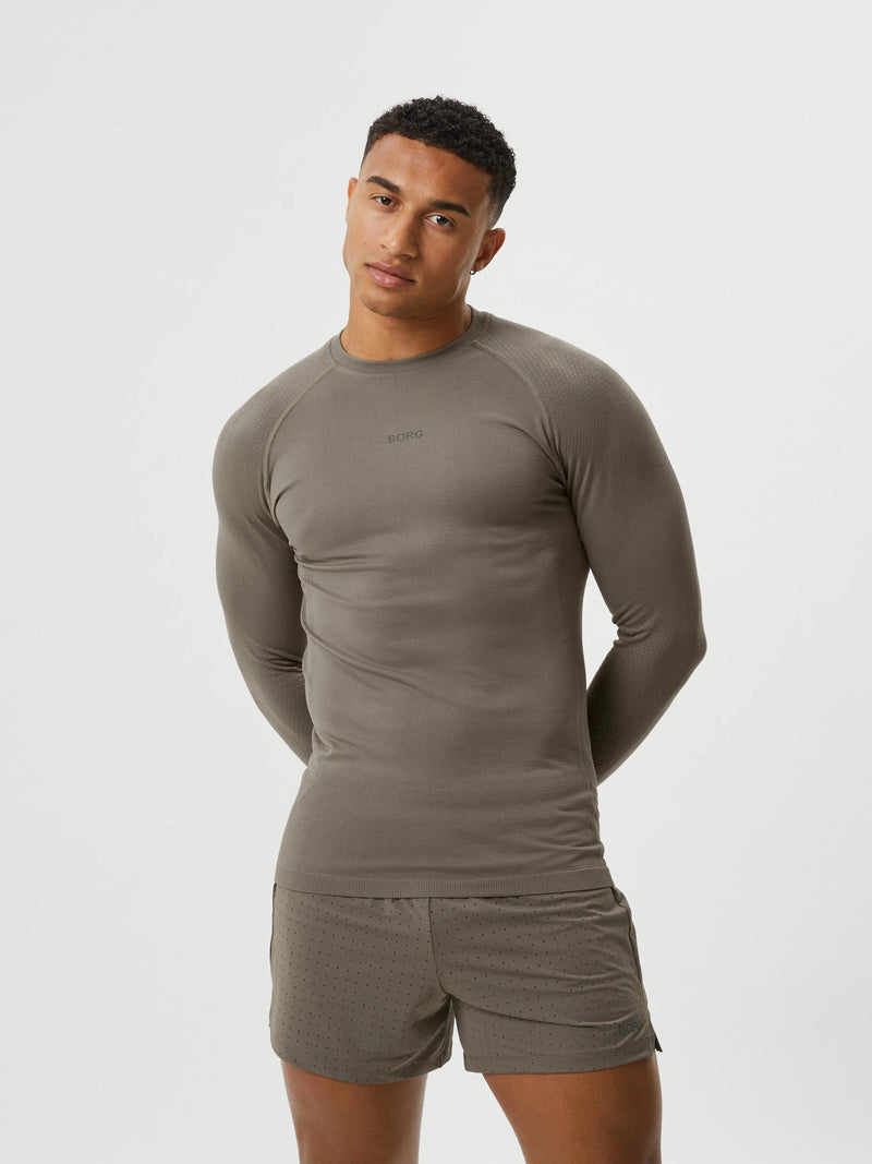 Bjorn Borg Maglietta da corsa a maniche lunghe senza cuciture Uomo