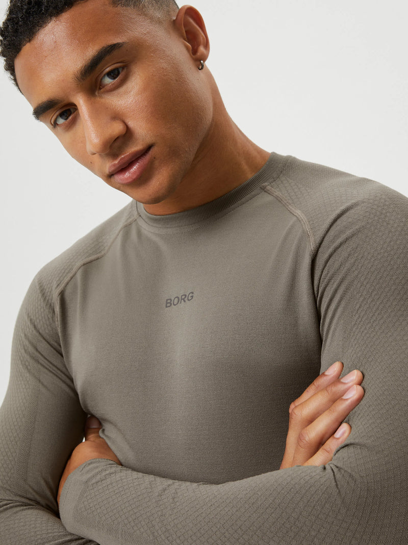 Bjorn Borg Maglietta da corsa a maniche lunghe senza cuciture Uomo