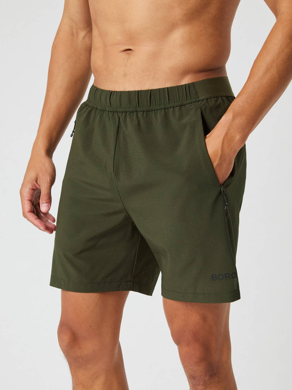 Borg Zip Shorts groen