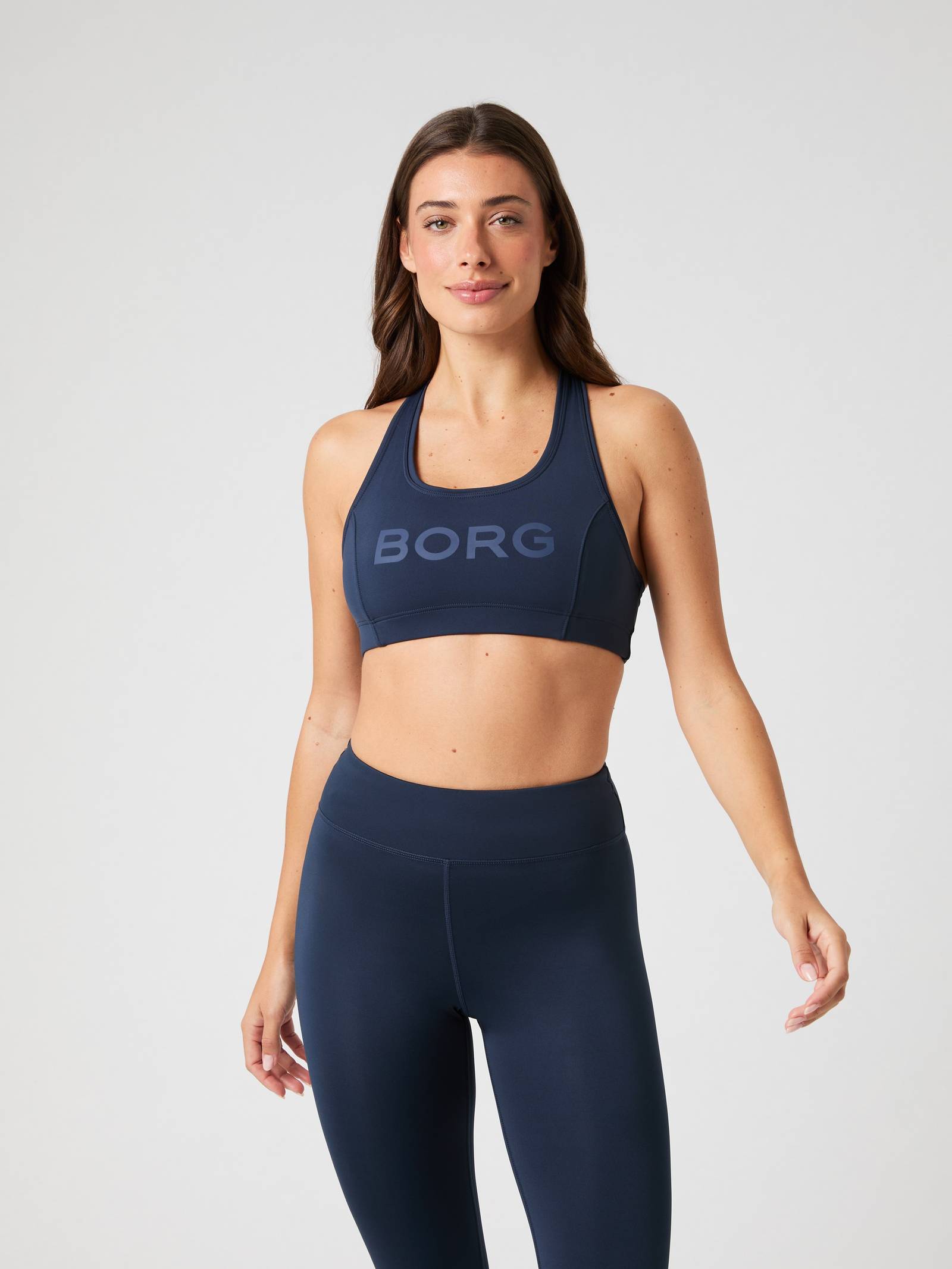 Borg Mid Support Sports Bra blue