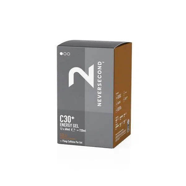 Never Second C30+ Energiegel Caffeine Doos (12x60ml)