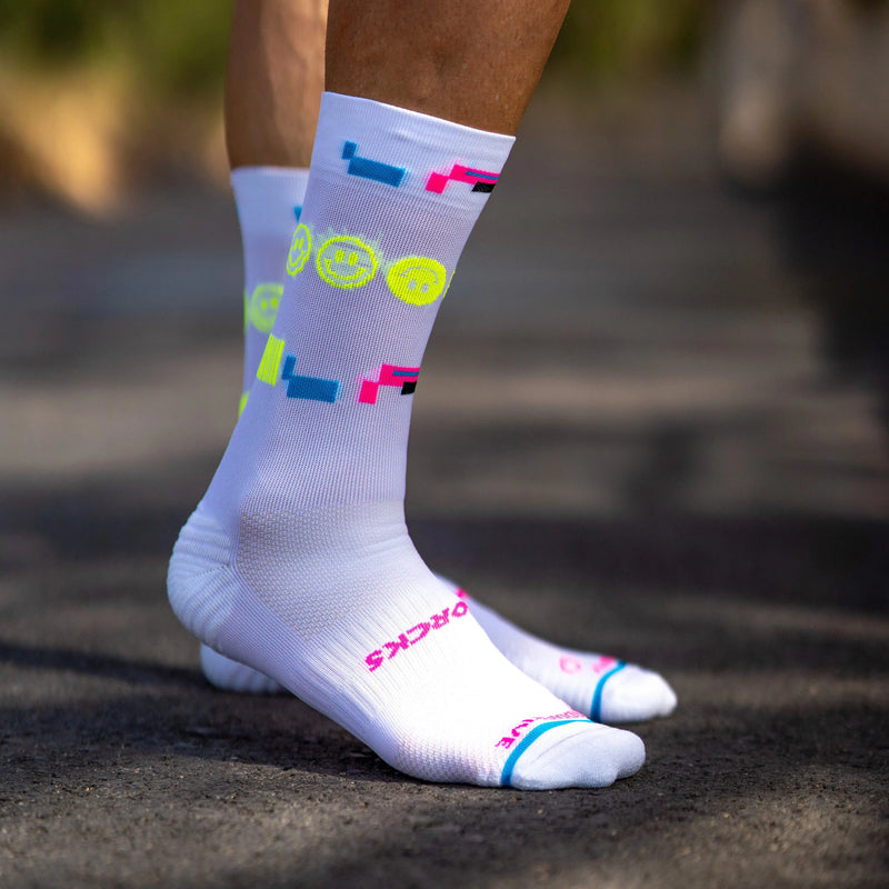 Sporcks 80 'S Night running socks white