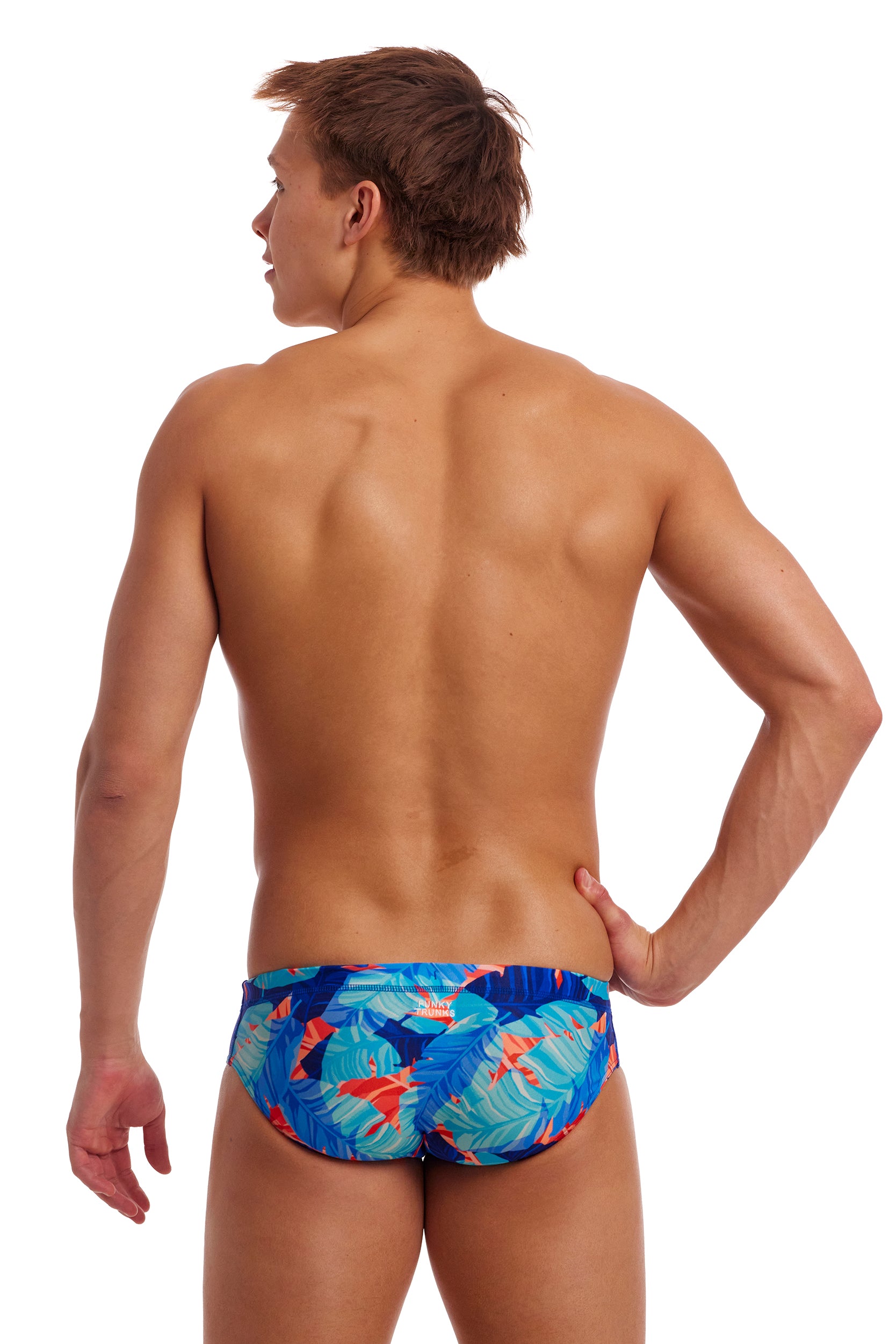 Funky Trunks Letter Seamed Lotsa Leaves Swimming Trunks Men