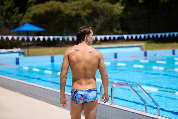 Funky Trunks Letter Seamed Lotsa Leaves Swimming Trunks Men