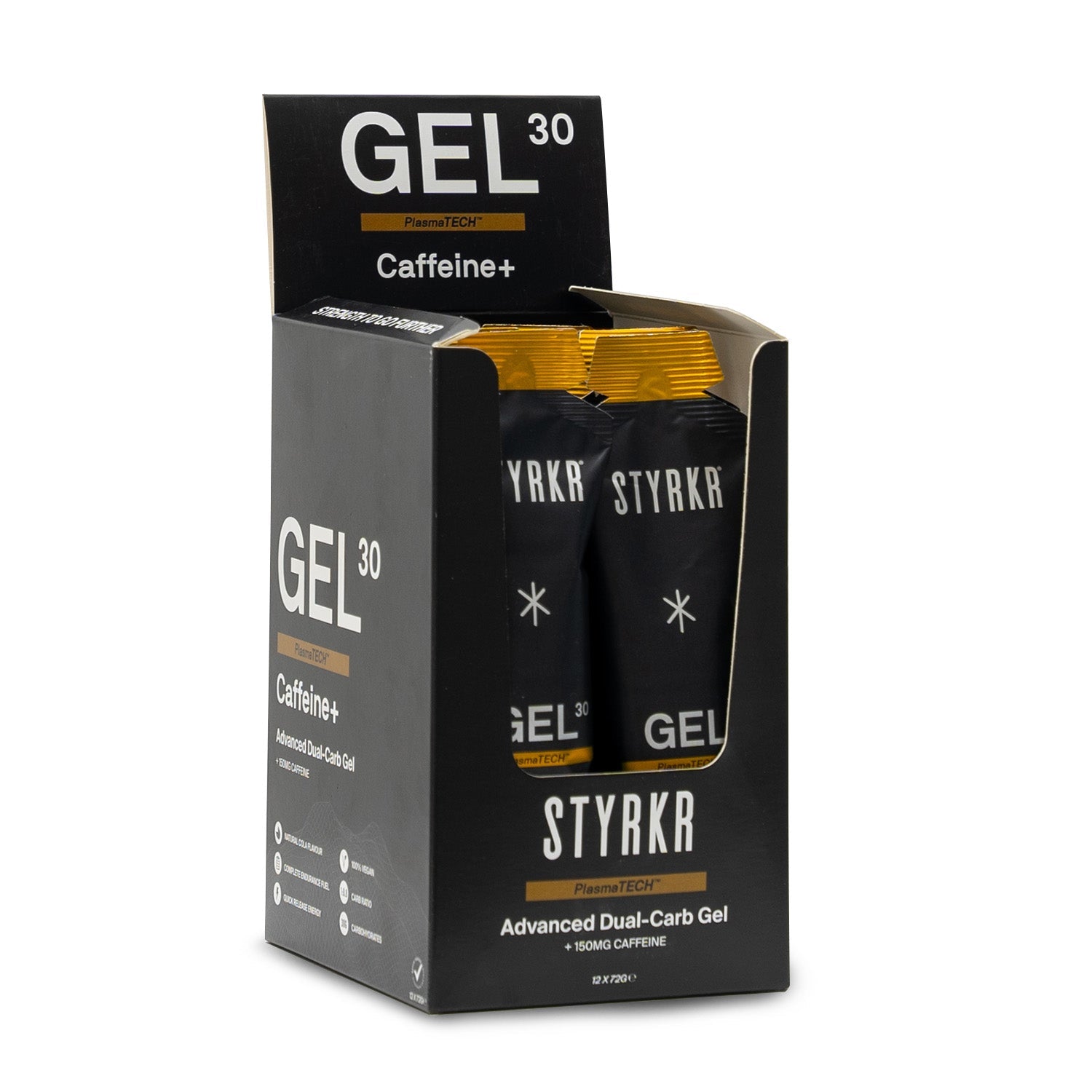 STYRKR Gel30 Dual-Carb Energiegel Caffeine 150mg (72gr)