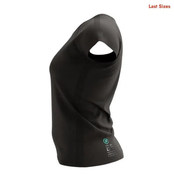 Compressport Training Kurzarm T-Shirt Schwarz Black Edition Damen