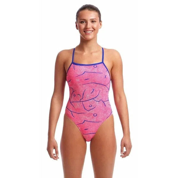 Funkita Strapped in one piece bathing suit Women Rock Salt