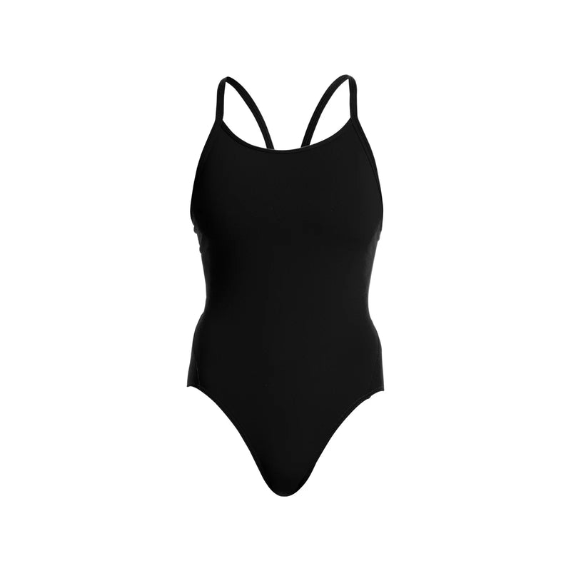 Funkita Diamand Back One Piece Black Swimsuit Women