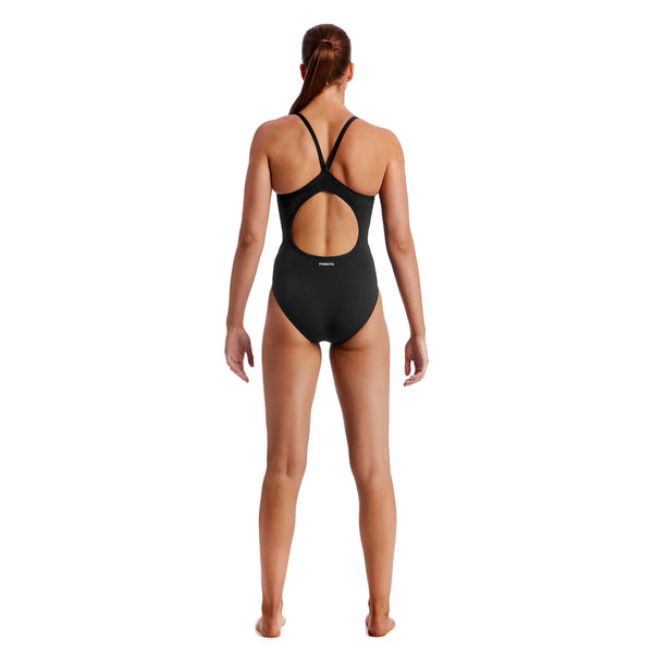 Funkita Diamand Back Costume da bagno intero nero da donna