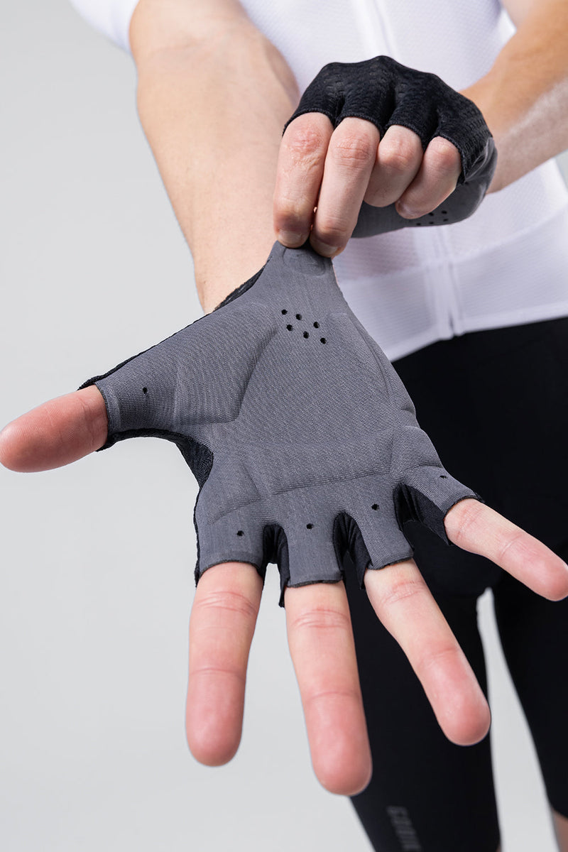 Gobik Black Viper Solid Guanti da ciclismo a dita corte Unisex 