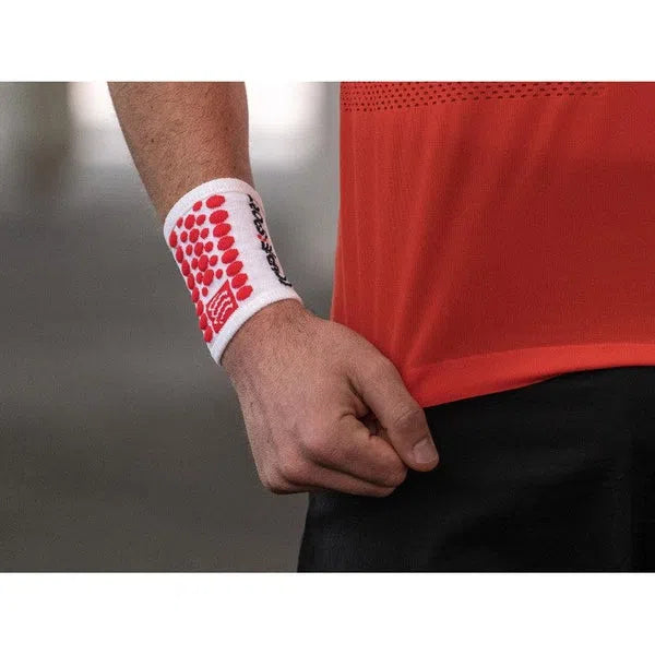 Compressport 3D Zweetband Wit-Rood