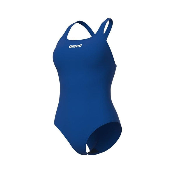 Bañador Mujer natación Arena Solid Tech azul marino